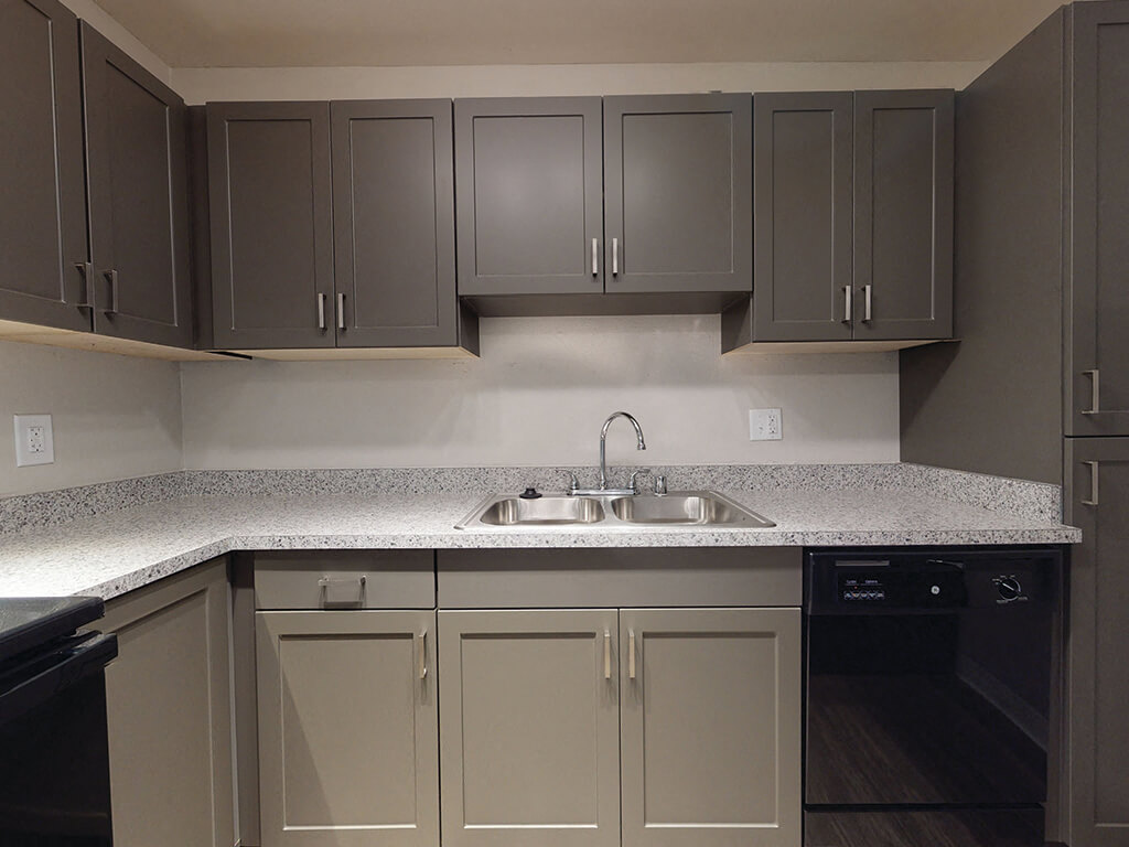 Vacant Two Bedroom Kitchen Close Up at Park Villas Apartments in National City CA